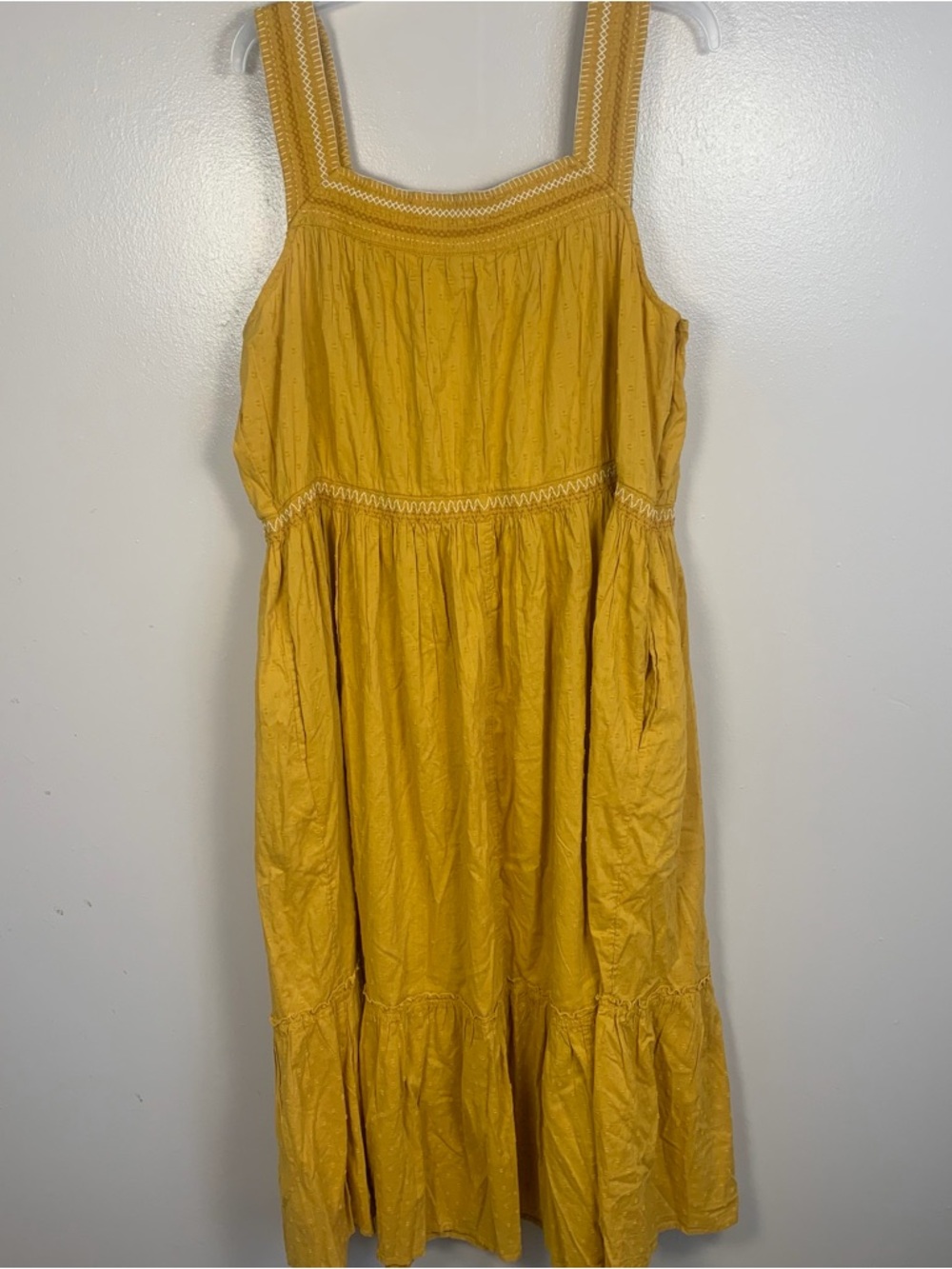 Old Navy Embroidered Tiered Tassel Maxi Dress - Picture 8 of 14